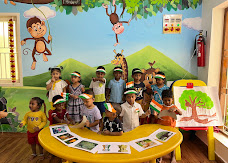Independence Day celebration with flags at Mrs Reena's Cocoon Play School, Moulivakkam, Porur